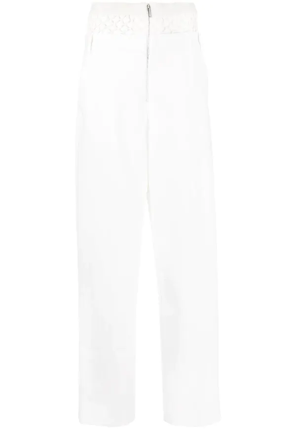 Dion Lee skräddade nätbyxor - Vit