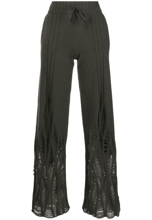 Dion Lee slitna byxor med hög midja - Grön