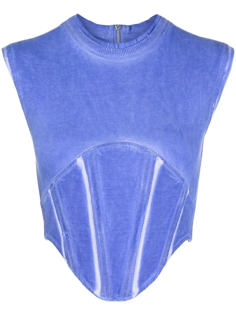 Dion Lee Space Dye kort korsett - Blå