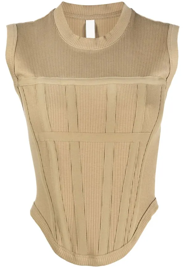 Dion Lee stickad topp - Brun