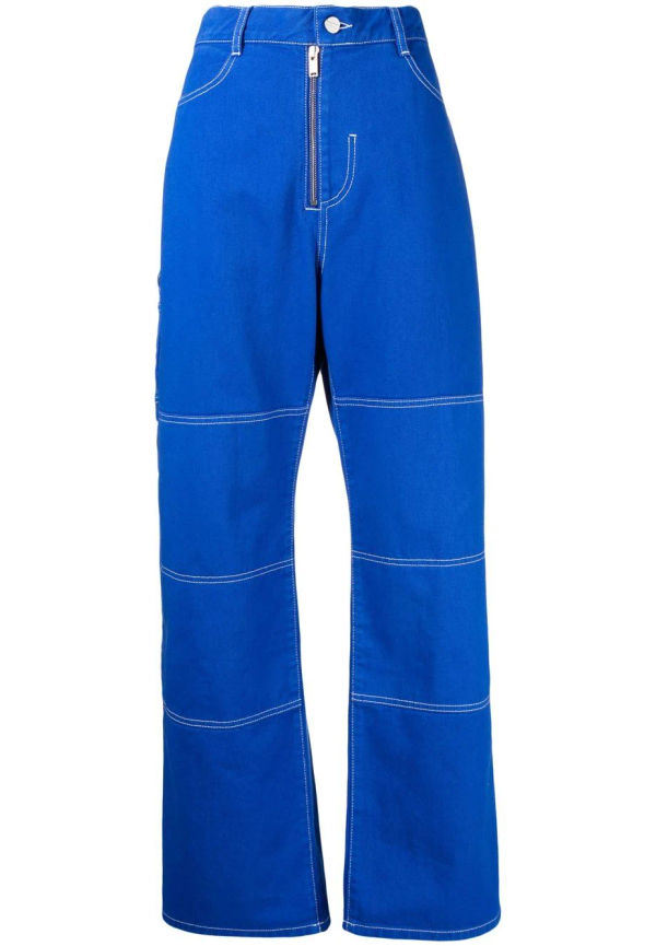 Dion Lee straight-jeans med panel - Blå