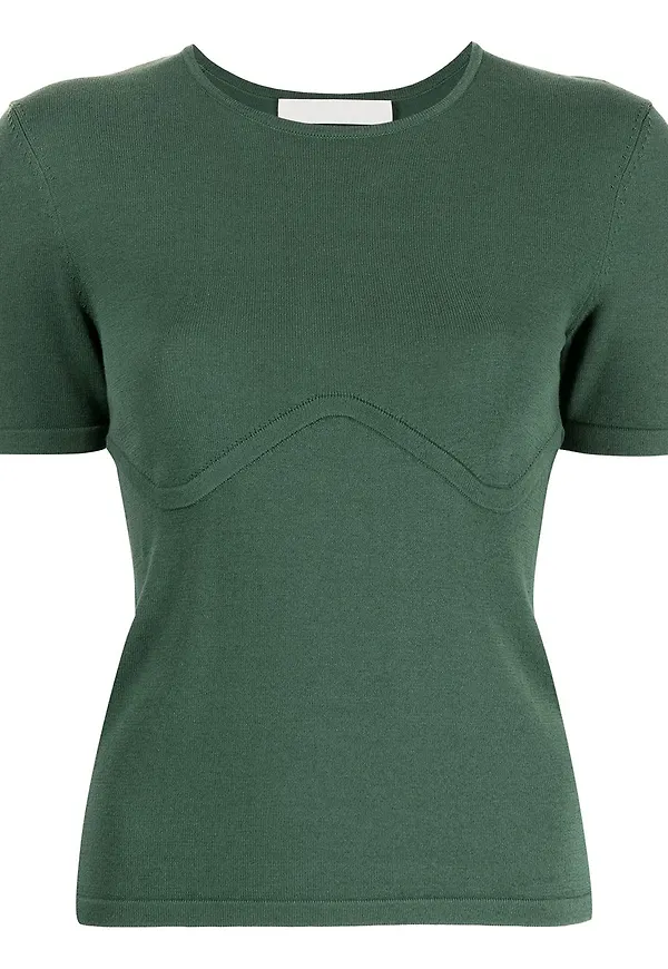 Dion Lee t-shirt med bygel - Grön