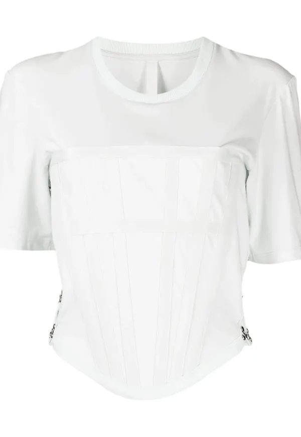 Dion Lee t-shirt med panel - Vit