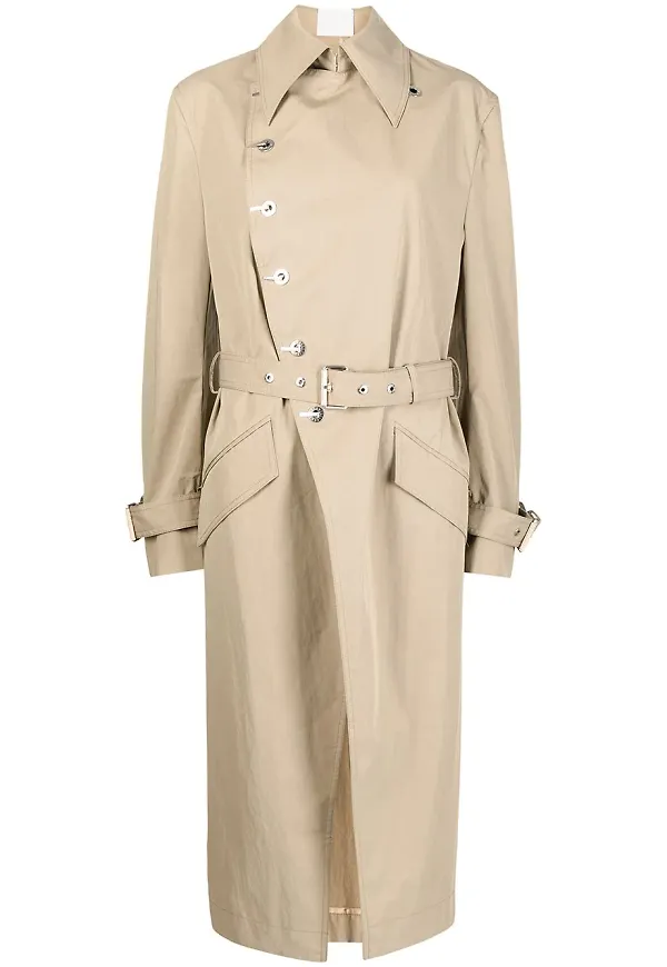 Dion Lee trenchcoat med spread-front - Brun