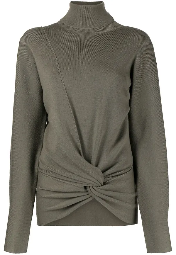 Dion Lee tröja med draperad detalj - Grön