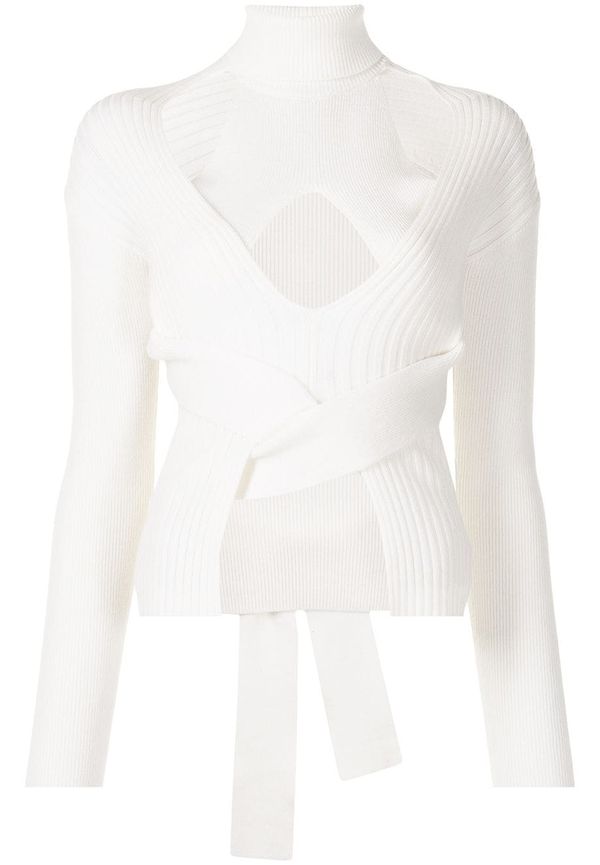 Dion Lee tröja med utskuren detalj - Vit