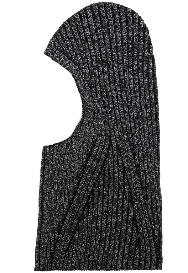 Dion Lee tvåfärgad stickad balaclava - Svart