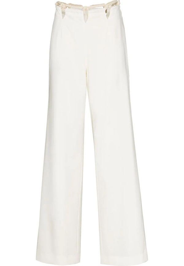 Dion Lee vida byxor med repdetalj - Vit