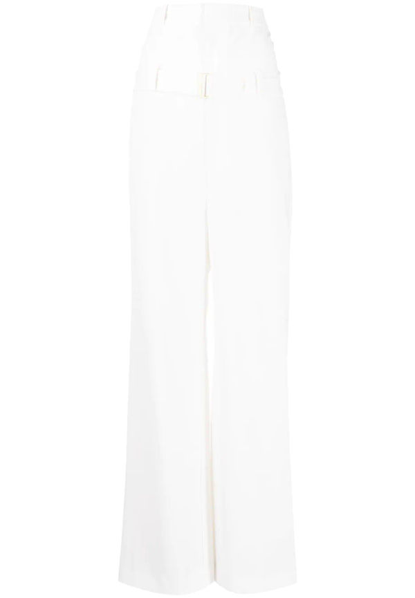 Dion Lee vida byxor med viklock - Vit