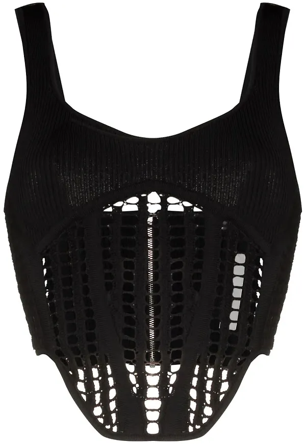 Dion Lee virkad croptop - Svart