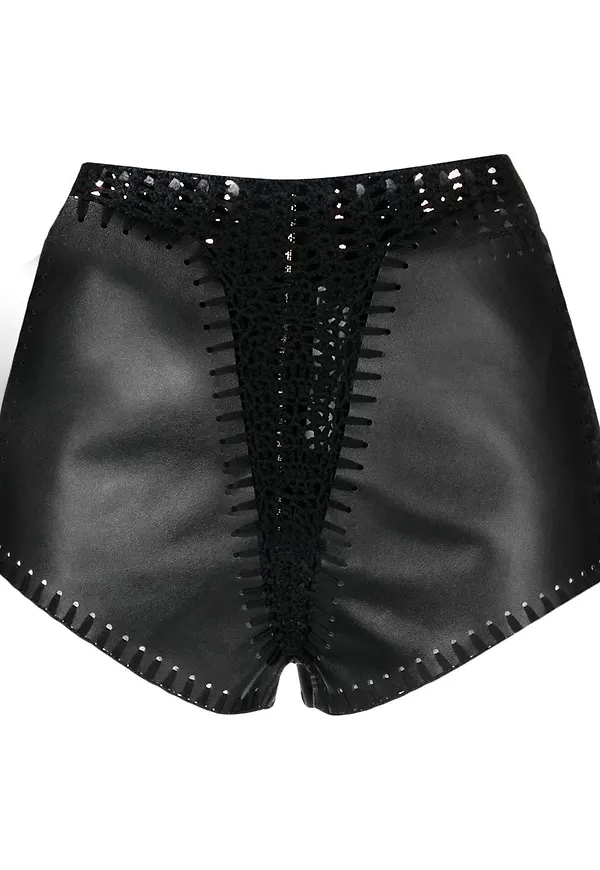 Dion Lee virkade shorts - Svart