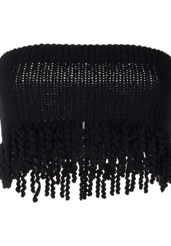 Dion Lee Wave virkad bandeautopp - Svart
