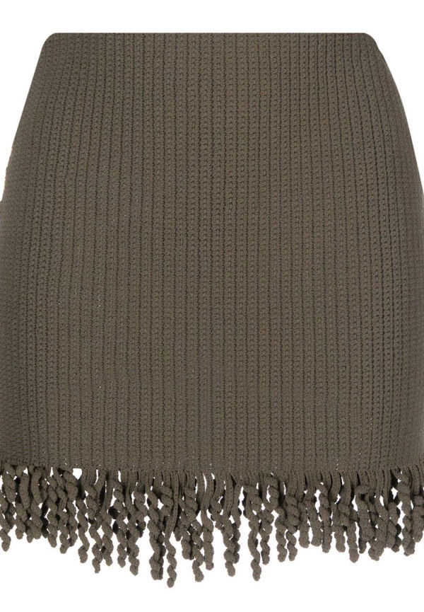 Dion Lee Wave virkad minikjol - Grön