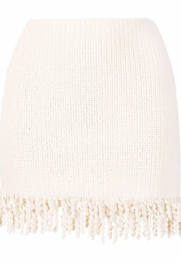 Dion Lee Wave virkad minikjol - Vit