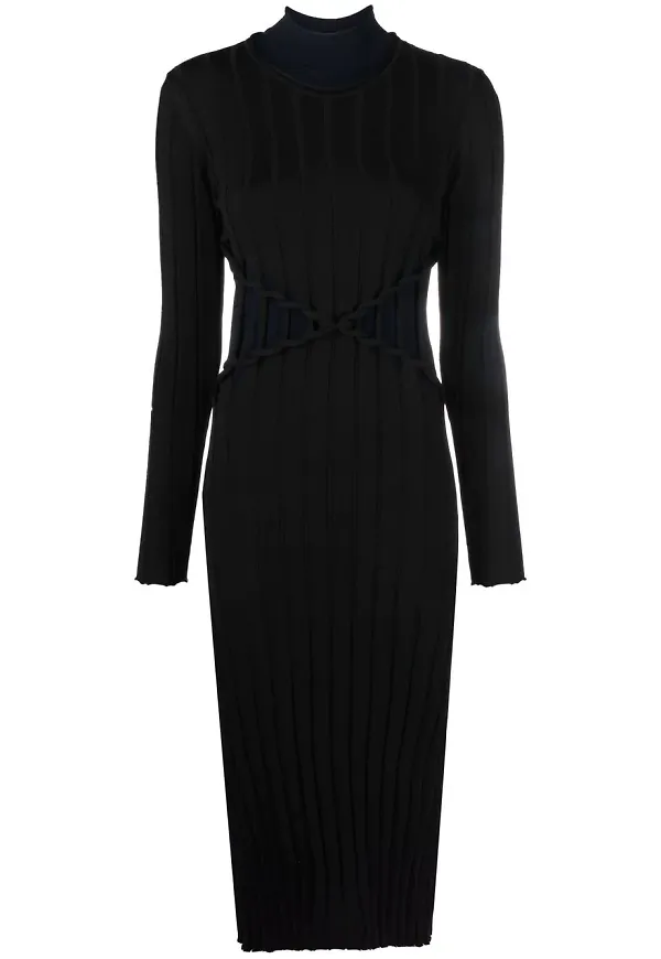 Dion Lee X-braid midiklänning - Svart
