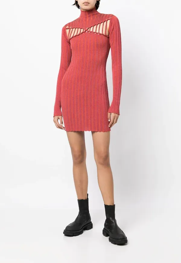 Dion Lee x Braid klänning - Röd