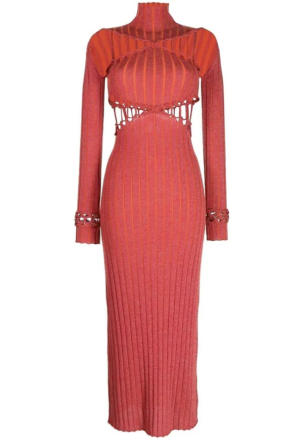 Dion Lee x Braid klänning - Röd