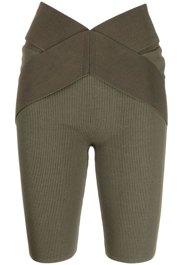 Dion Lee X knälånga bikershorts - Grön