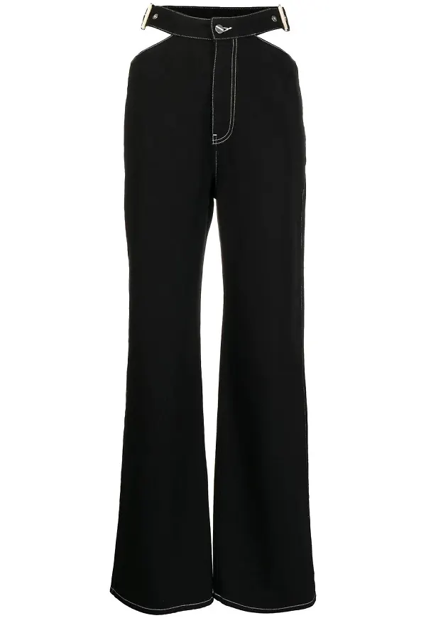 Dion Lee Y-Front jeans - Svart