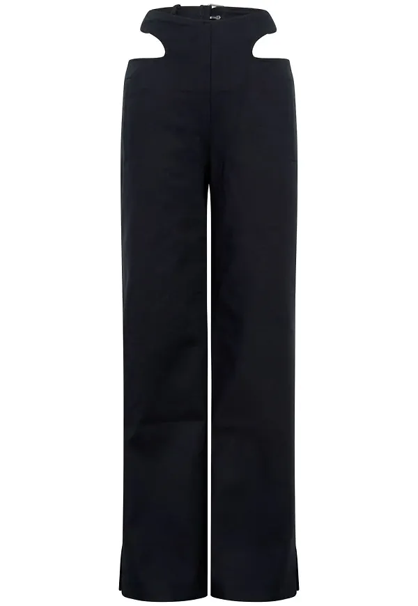 Dion Lee Y-front raka byxor - Svart