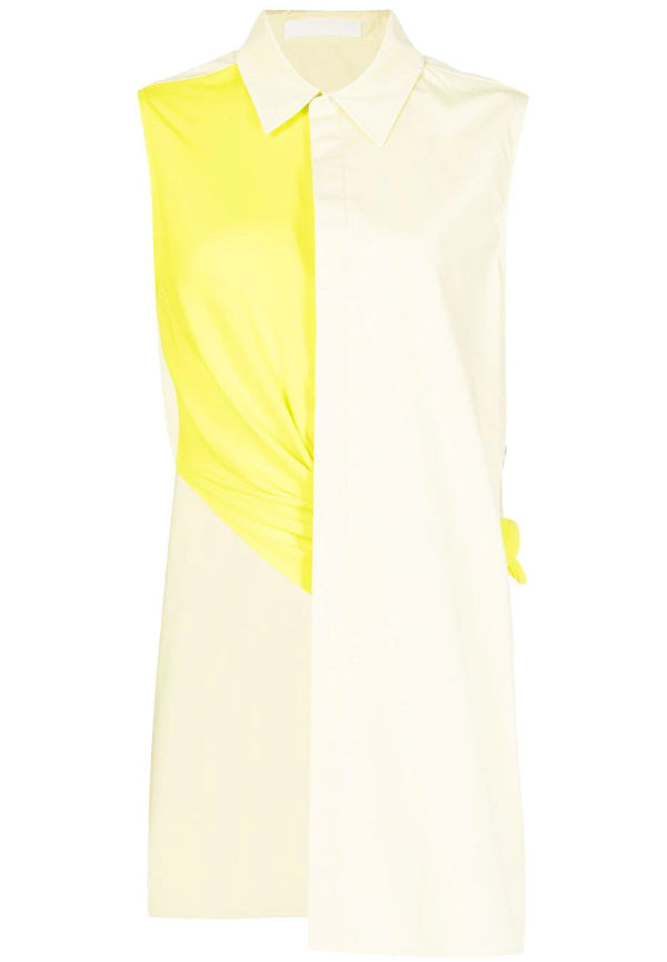 Dion Lee ärmlös asymmetrisk skjorta - Gul