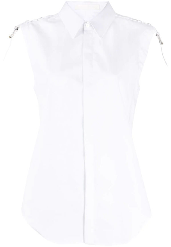 Dion Lee ärmlös skjorta med knäppning - Vit