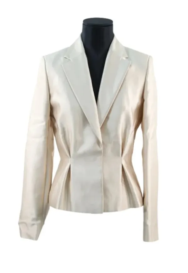 Dior Vintage Förägda sidenstoppar Beige, Dam