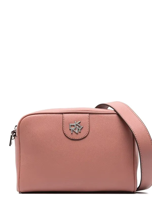 DKNY axelremsväska med logotyp - Rosa