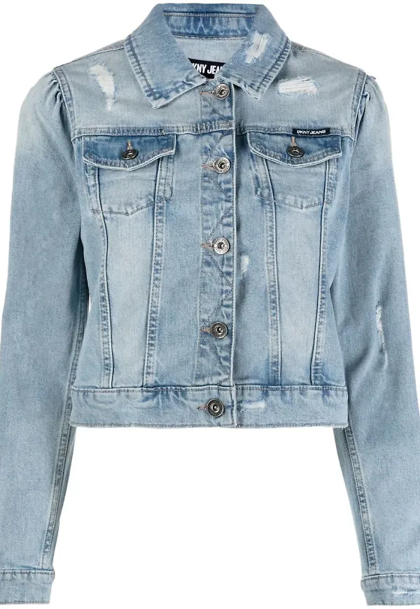 DKNY beskuren jeansjacka - Blå