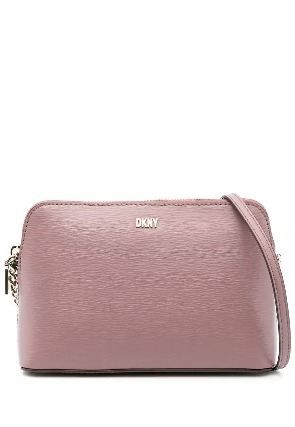DKNY Bryant axelremsväska med logotypplakett - Lila