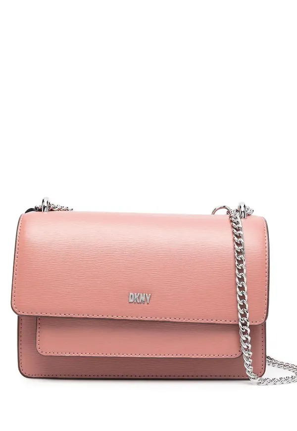 DKNY Bryant axelväska i läder - Rosa