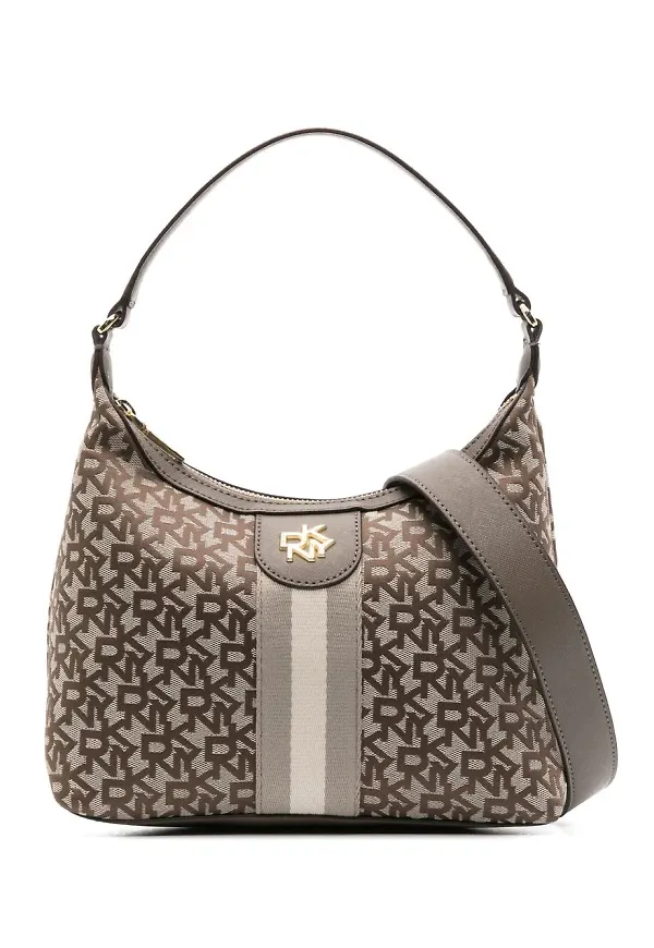 DKNY Carol totebag med monogram - Neutral