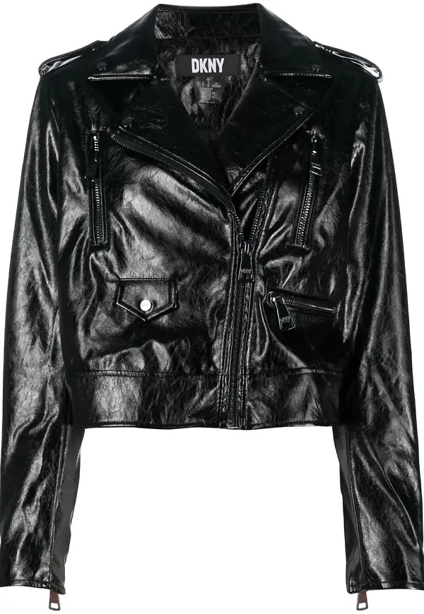DKNY jacka med glansig finish - Svart