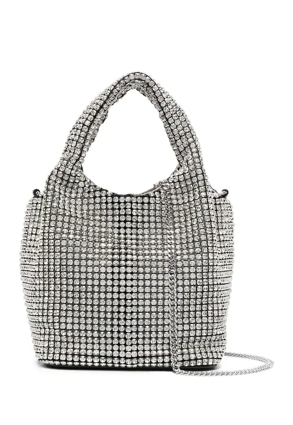DKNY liten totebag med strass - Vit