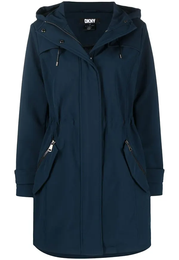 DKNY parkas med dragsko - Blå