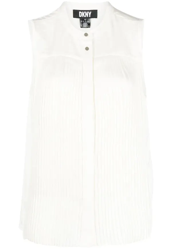 DKNY plisserad topp - Vit