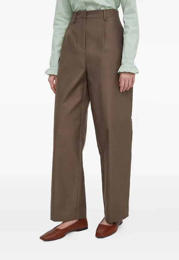 DKNY plisserade byxor - Brun