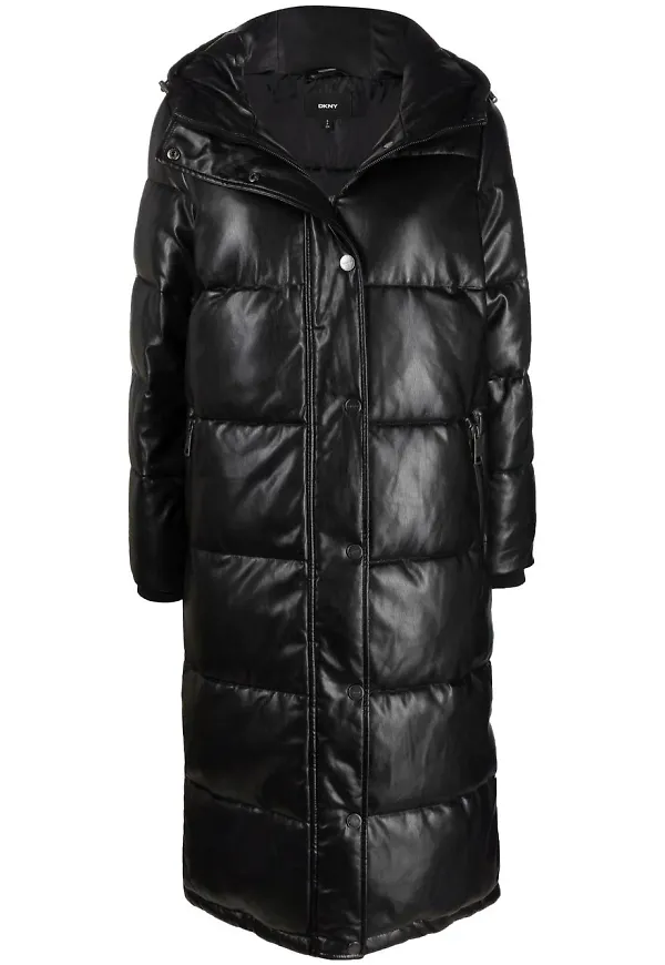 DKNY puffkappa med dragkedja - Svart