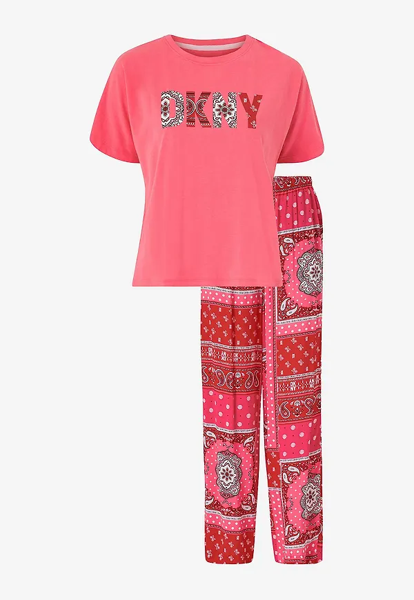 DKNY - Pyjamas Right On Hue S/S Top & Pant PJ - Rosa