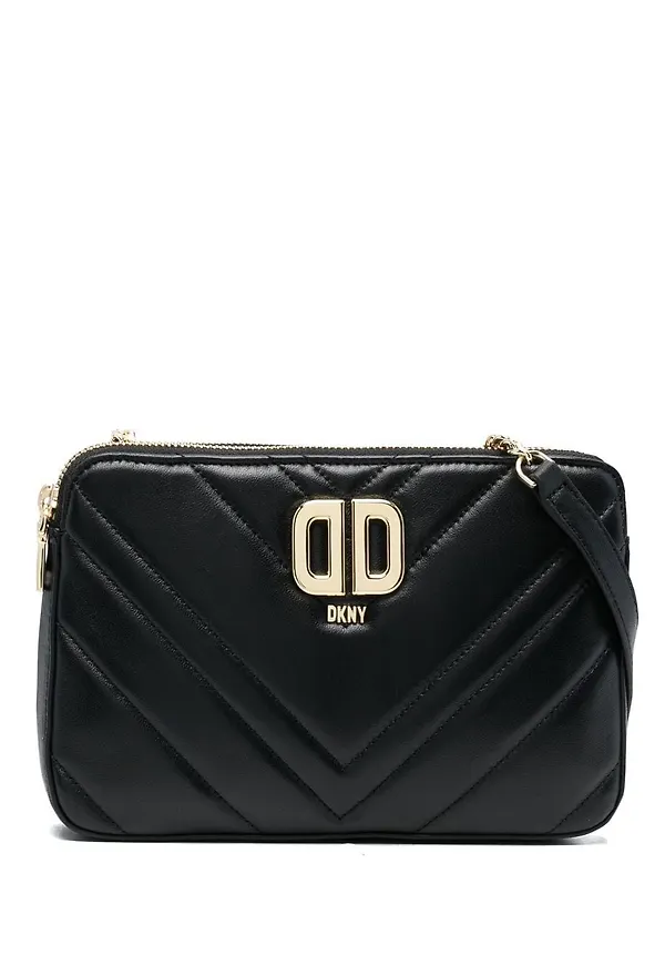 DKNY quiltad axelremsväska - Svart