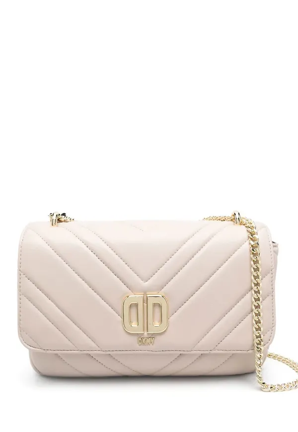 DKNY quiltad axelväska - Neutral