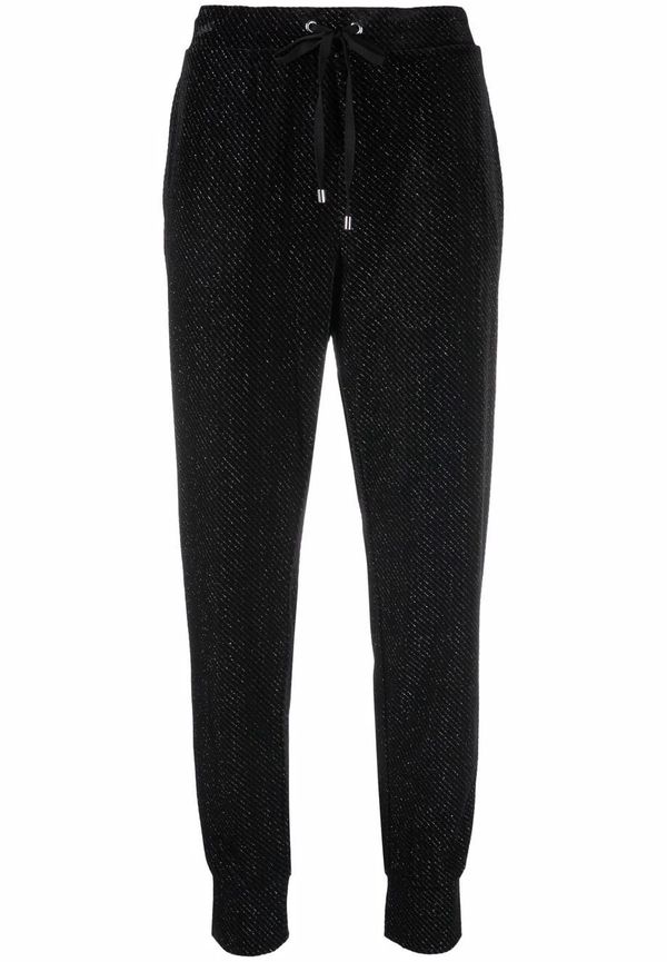DKNY stickade trackpants med dragsko - Svart