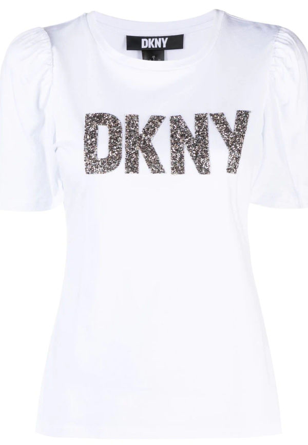 DKNY t-shirt med logotyp - Vit