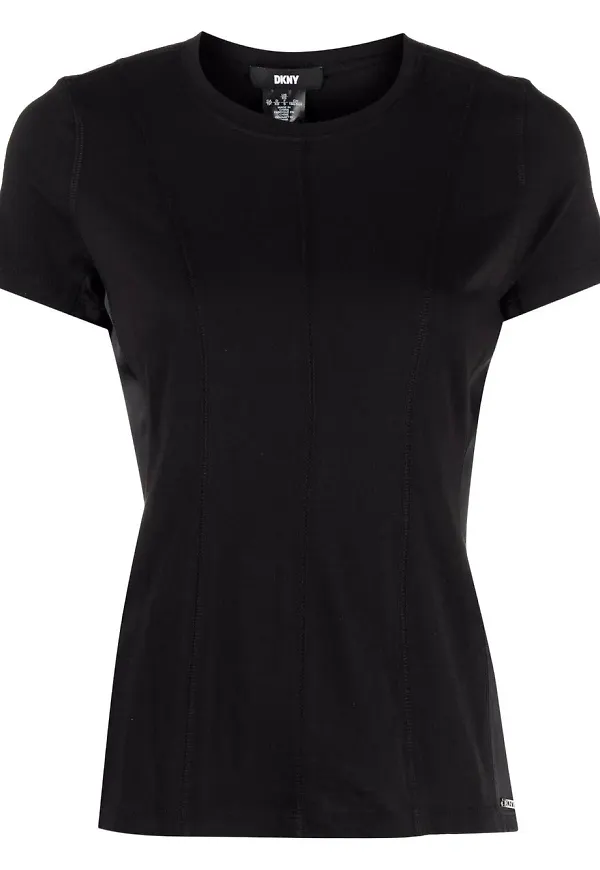 DKNY t-shirt med panel - Svart