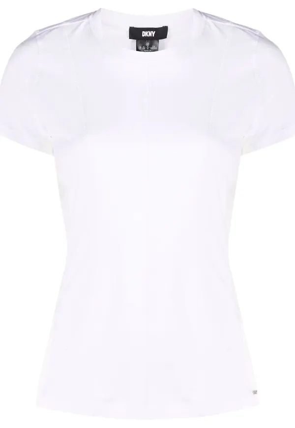 DKNY t-shirt med panel - Vit