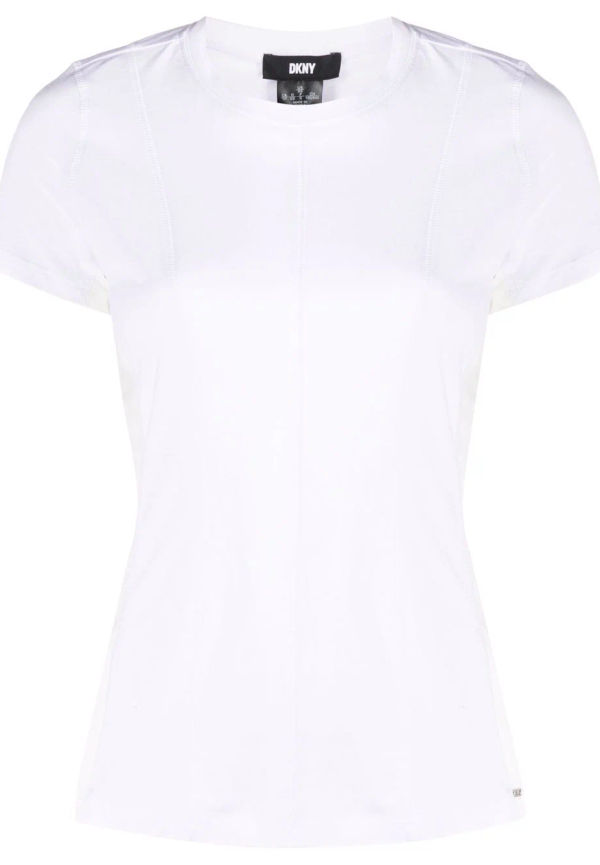 DKNY t-shirt med panel - Vit