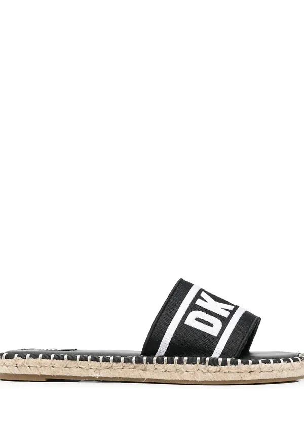 DKNY Tazia tofflor med logotyp - Svart
