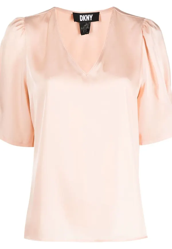 DKNY V-neck T-shirt - Rosa