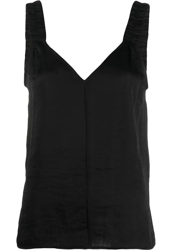 DKNY v-ringad ärmlös topp - Svart