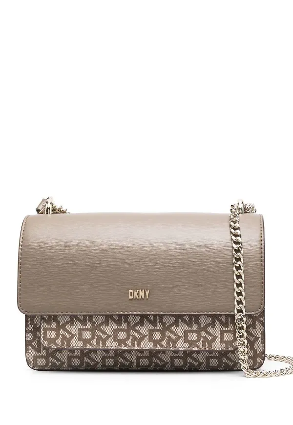 DKNY väska med monogram - Neutral
